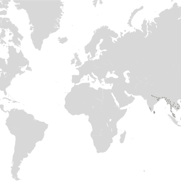 Map graphic detailing elephant habitat ranges 