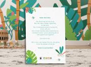 example of the Cub Club Note on colourful background