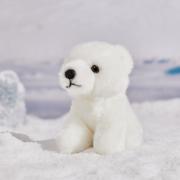 polar bear cuddly toy with background