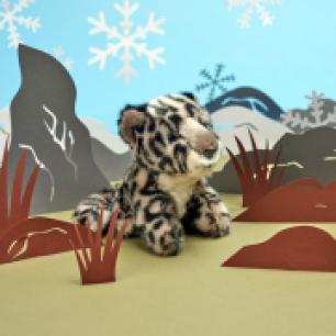 snow leopard cuddly toy