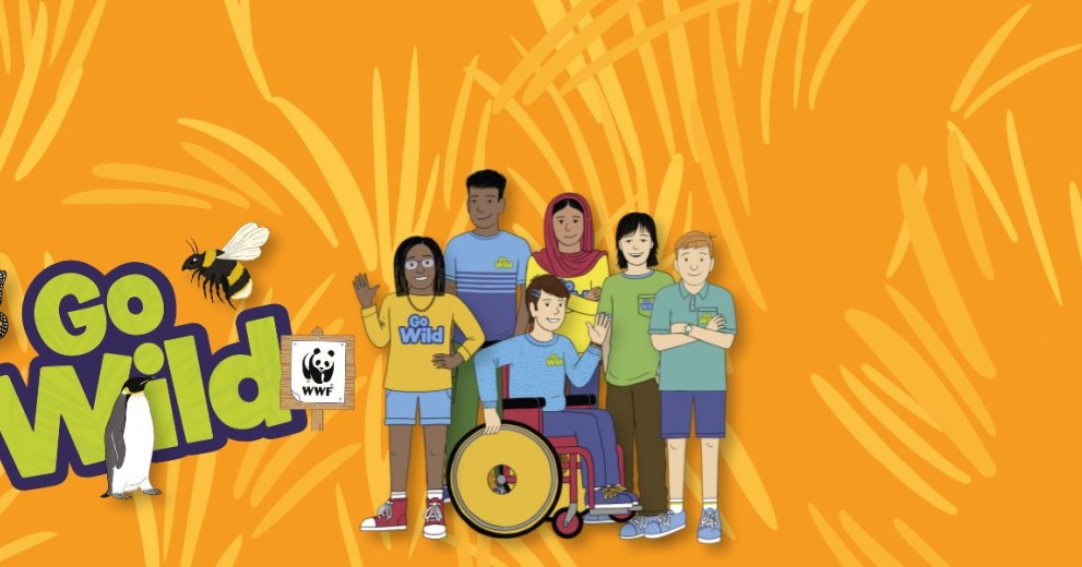 Go Wild logo and junior members cartoon