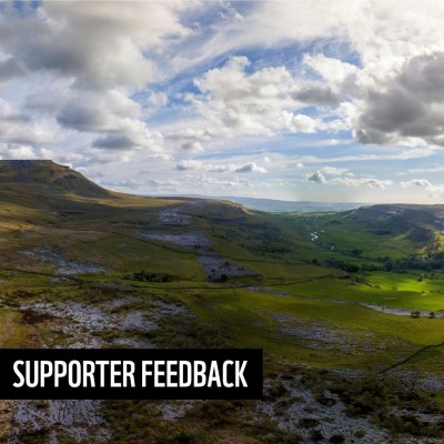 Panoramic view of Ingleborough in the Yorkshire Dales