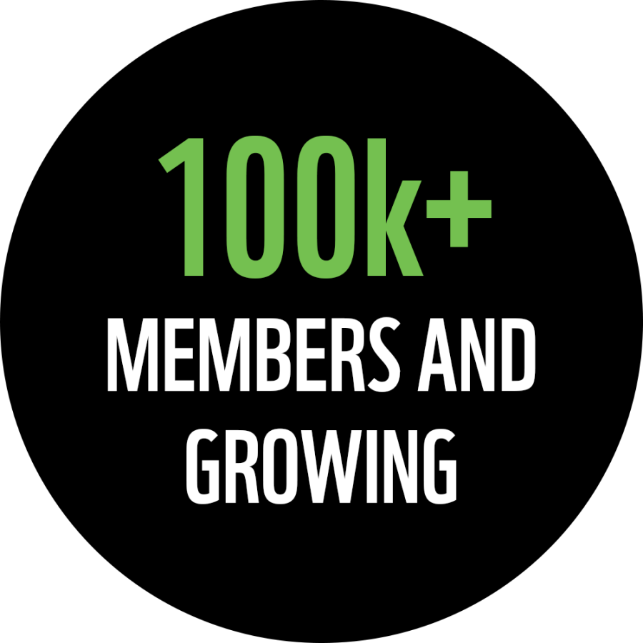 100k members and growing