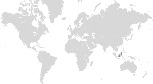 Map graphic detailing the orangutan's habitat range 